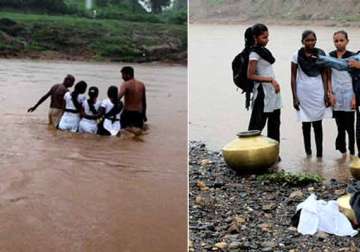 shocking kids swim to reach school in gujarat