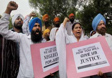 sikh groups protest rahul gandhi s remarks on 1984 riots