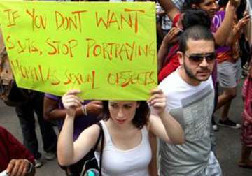 slutwalk staged in delhi to protest sexual violence