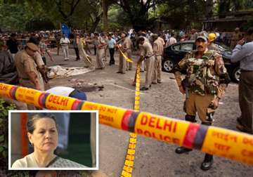 sonia gandhi expresses anguish over delhi blast