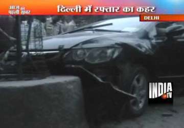 speeding honda car runs over six in vasant vihar