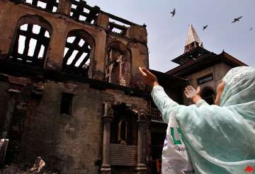 strike over shrine fire disrupts normal life in kashmir