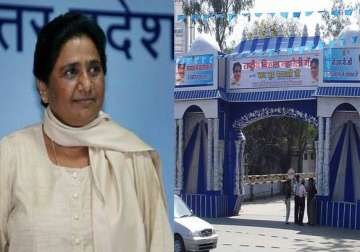 supersititious mayawati moves out of cm s official residence