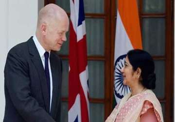 sushma hague discuss firming up indo british economic relations