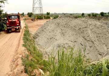 team inspects sand mining sites in noida