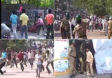 telangana fallout violence continues in vizianagaram despite curfew