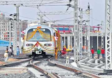 test run of jaipur metro coaches begins