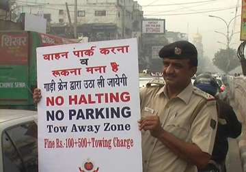 this diwali placard toting cops curbing traffic menace in delhi markets