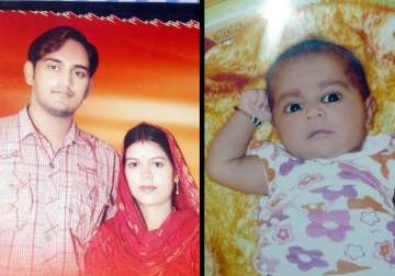 three of a family burnt alive in car truck crash in hisar