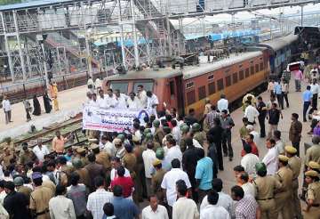 train services hit in t gana as rail roko enters day two