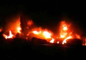 train carrying fuel catches fire in uttar pradesh