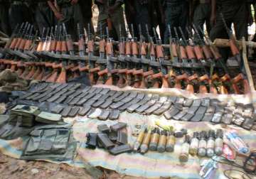 two maoists killed cache of arms seized after encounter