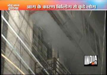 two killed after jumping in panic in delhi karol bagh fire