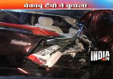 two killed 5 injured as speeding tempo rams into autos car in mumbai