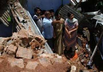 two school kids killed in wall collapse in up