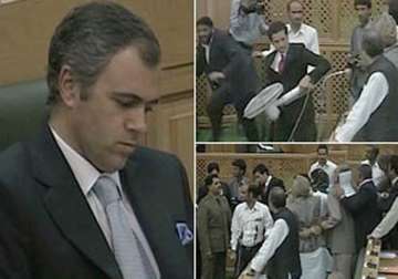 kashmir assembly speaker hurls abuses member throws pedestal fan