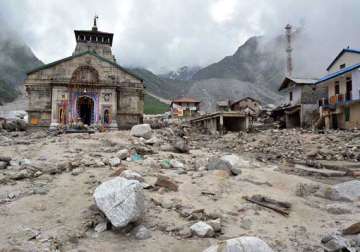 uttarakhand rains hamper resumption of pooja at kedarnath shrine