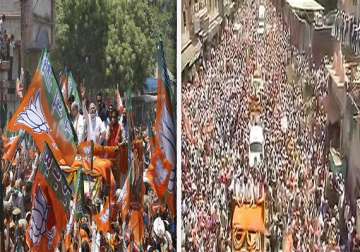 varanasi witnesses biggest road show in world s largest election