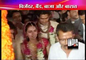 vijender marries delhi girl archana