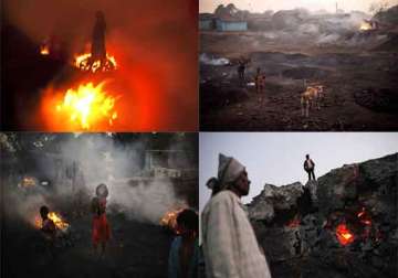 watch in pics jharia coalfields on fire for last 98 years