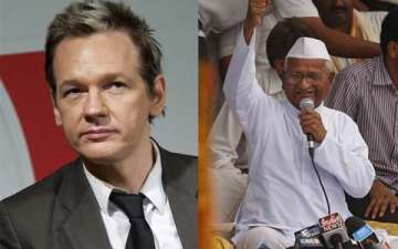 wikileaks founder praises gandhi ist anna hazare