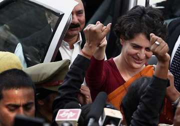 wind in favour of congress claims priyanka