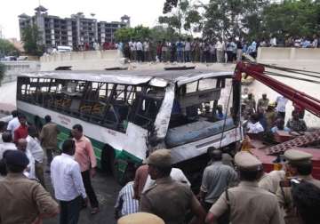 30 injured after bus fell from flyover