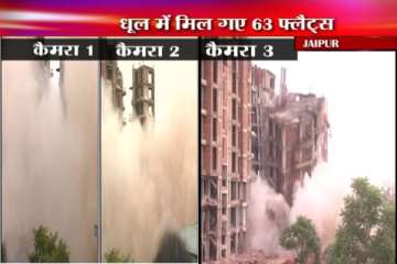 9 storeyed building in jaipur demolished within 5 seconds through controlled explosives