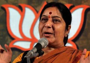 a union minister shielding tarun tejpal claims sushma swaraj