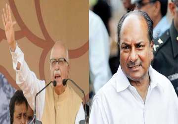 advani welcomes antony s honest soul searching on congress minority policy