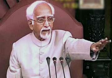 ansari felicitated in rs on second term as vice president