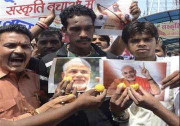 bjp leaders hail workers celebrate modi s appointment