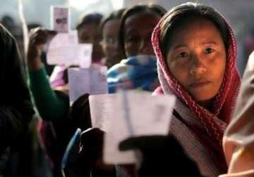 live ls polls 2014 around 72 pc polling in assam while tripura witnesses over 83 pc voting