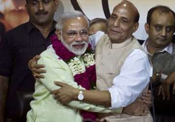 confident of winning 2014 polls rajnath after modi anointment