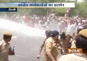 congress cpi m took to streets protesting against rail fare hike in delhi