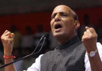 congress scared of modi rajnath