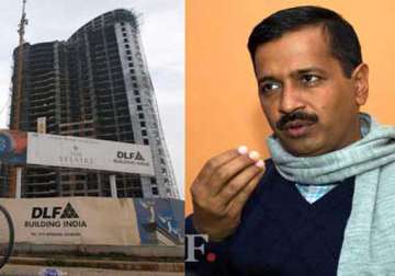 dlf says kejriwal making out of the hat allegations