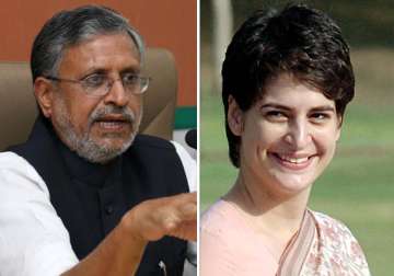 desperate congress roping in priyanka in up says sushil modi