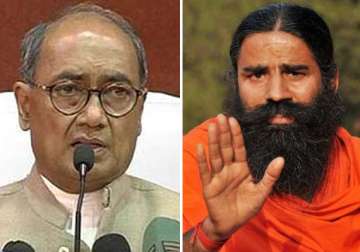 digvijay asks ramdev to declare his black money