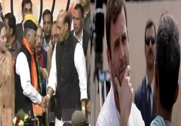 former army chief joins bjp rahul reaches out to rickshaw pullers in varanasi