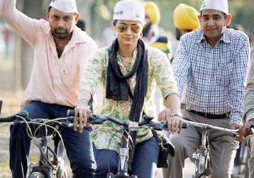 gul panag walks jogs rides mobike to woo chandigarh