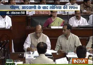 in pics narendra modi and other prominent ministers take oath as mps