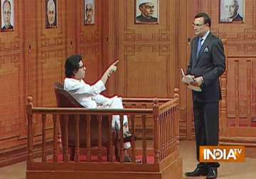 in pics raj thackeray in rajat sharma s aap ki adalat