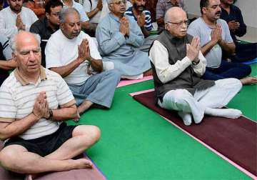 cultural nationalism of 80s gaining ground advani on yoga day