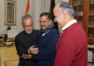 kejriwal meets president thanks him for blessings and guidance