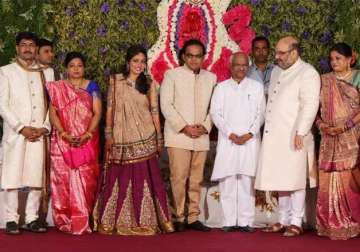 bjp leaders ministers attend wedding of amit shah s son