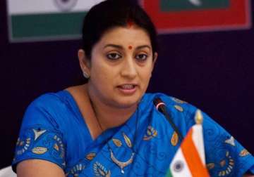 smriti irani degree row aap workers protest outside minister s residence