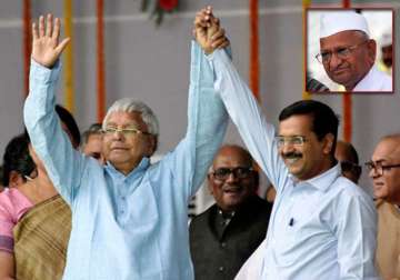 shaking hands with lalu hugging him is not okay anna hazare
