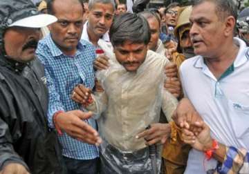 hardik patel in detention protests at few places in gujarat