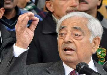 no option other than talks with pakistan on kashmir mufti mohammad sayeed